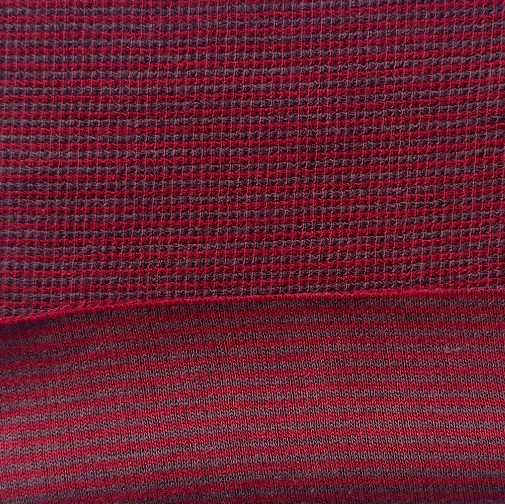 Organic Cotton Mini Waffle Stripe Knit