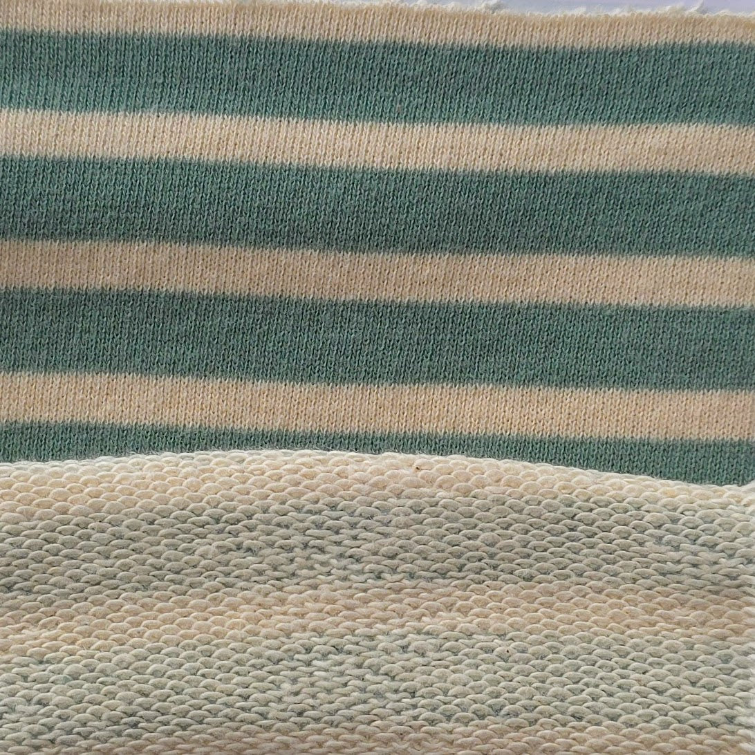 Heavy Organic Cotton Teddy Stripe Terry Knit