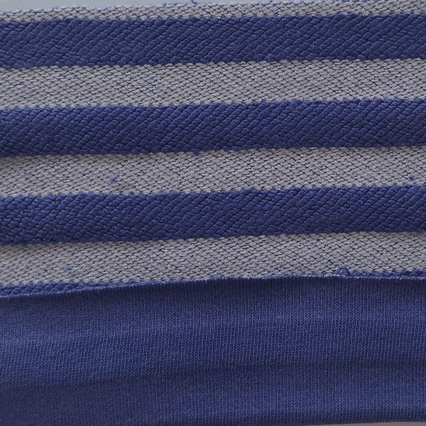 Heavy Cotton Polyester Herringbone Terry Stripe Knit