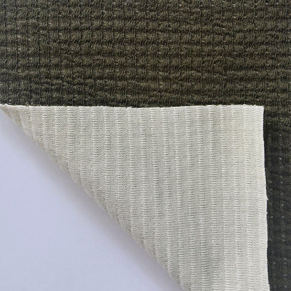 Heavy Organic Cotton Recycled Poly Stretch Semi-Jacquard Knit