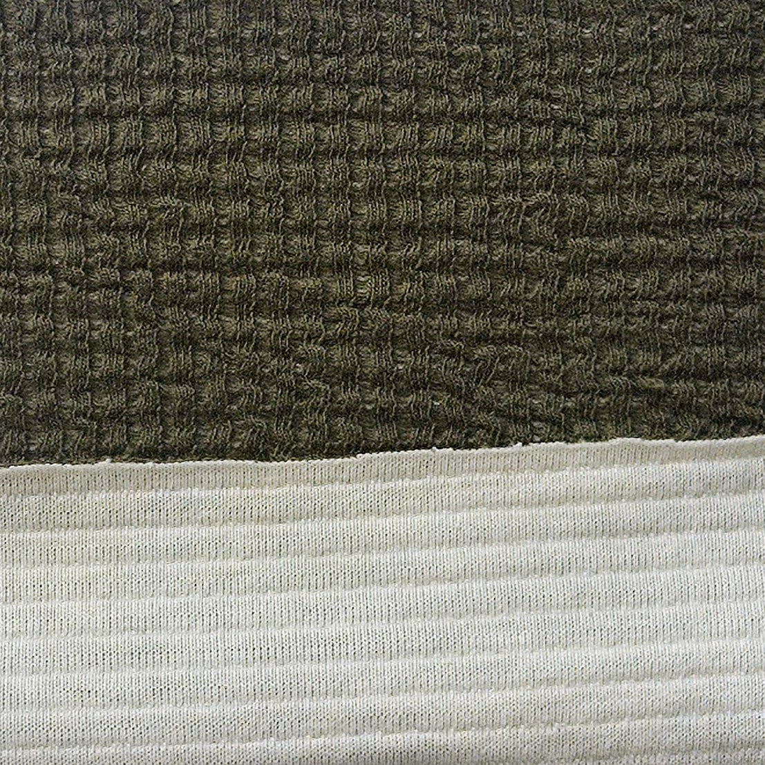 Heavy Organic Cotton Recycled Poly Stretch Semi-Jacquard Knit