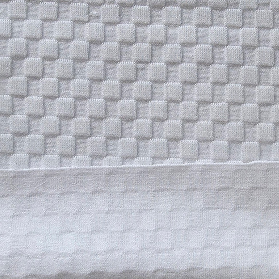 Heavy Organic Cotton Spandex Checkerboard Jacquard Knit