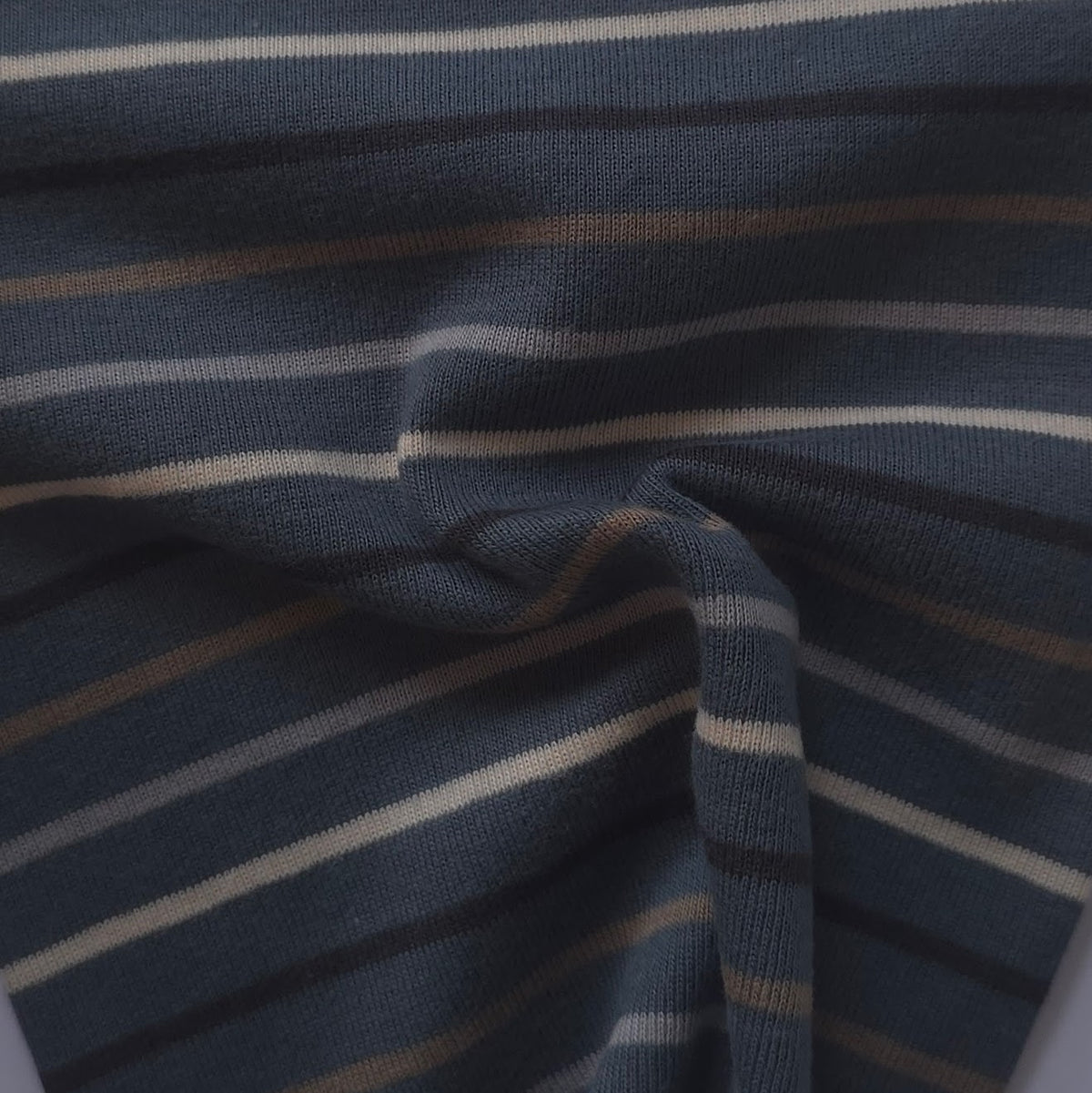 Yarn-Dyed Organic Cotton 1x1 Rib Stripe