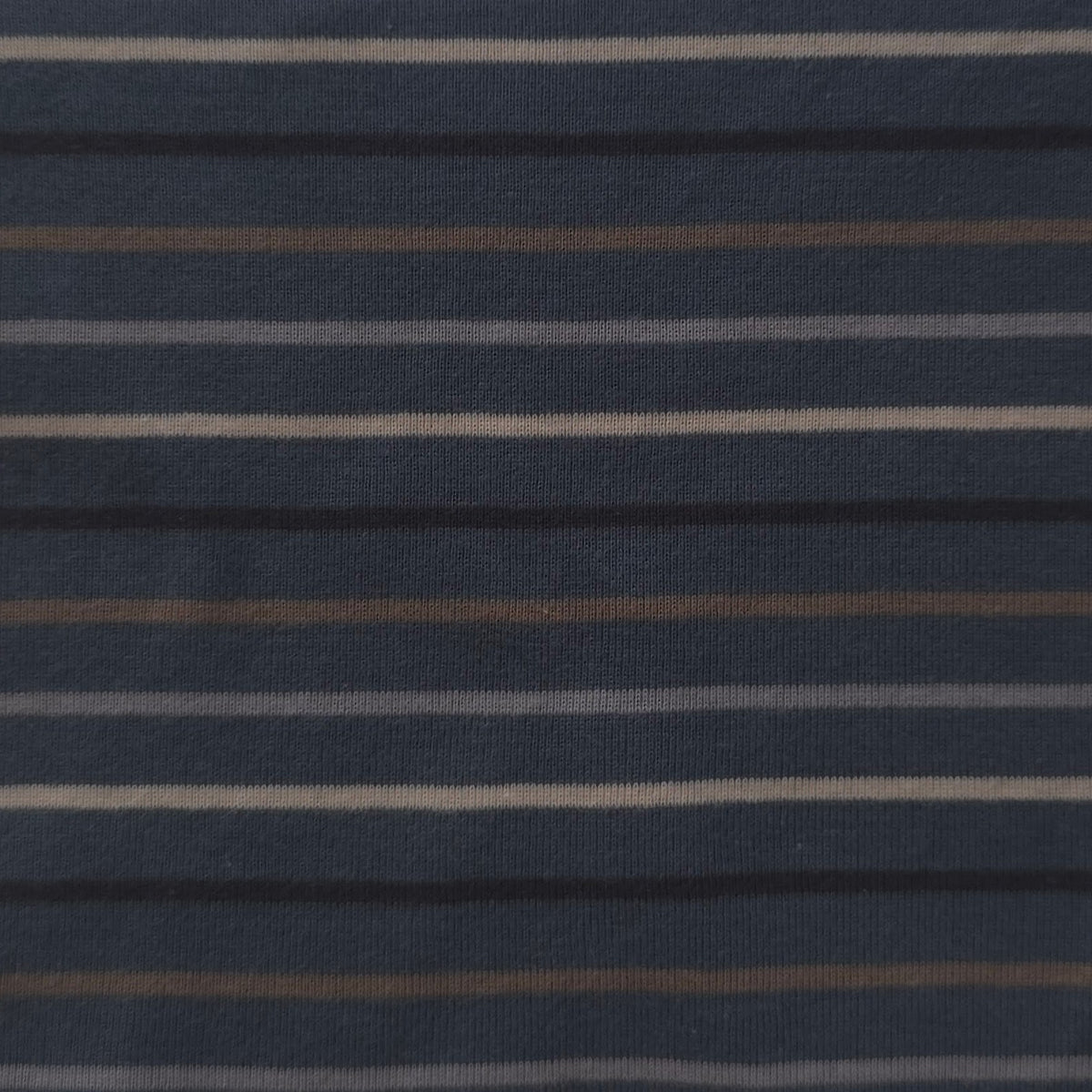 Yarn-Dyed Organic Cotton 1x1 Rib Stripe