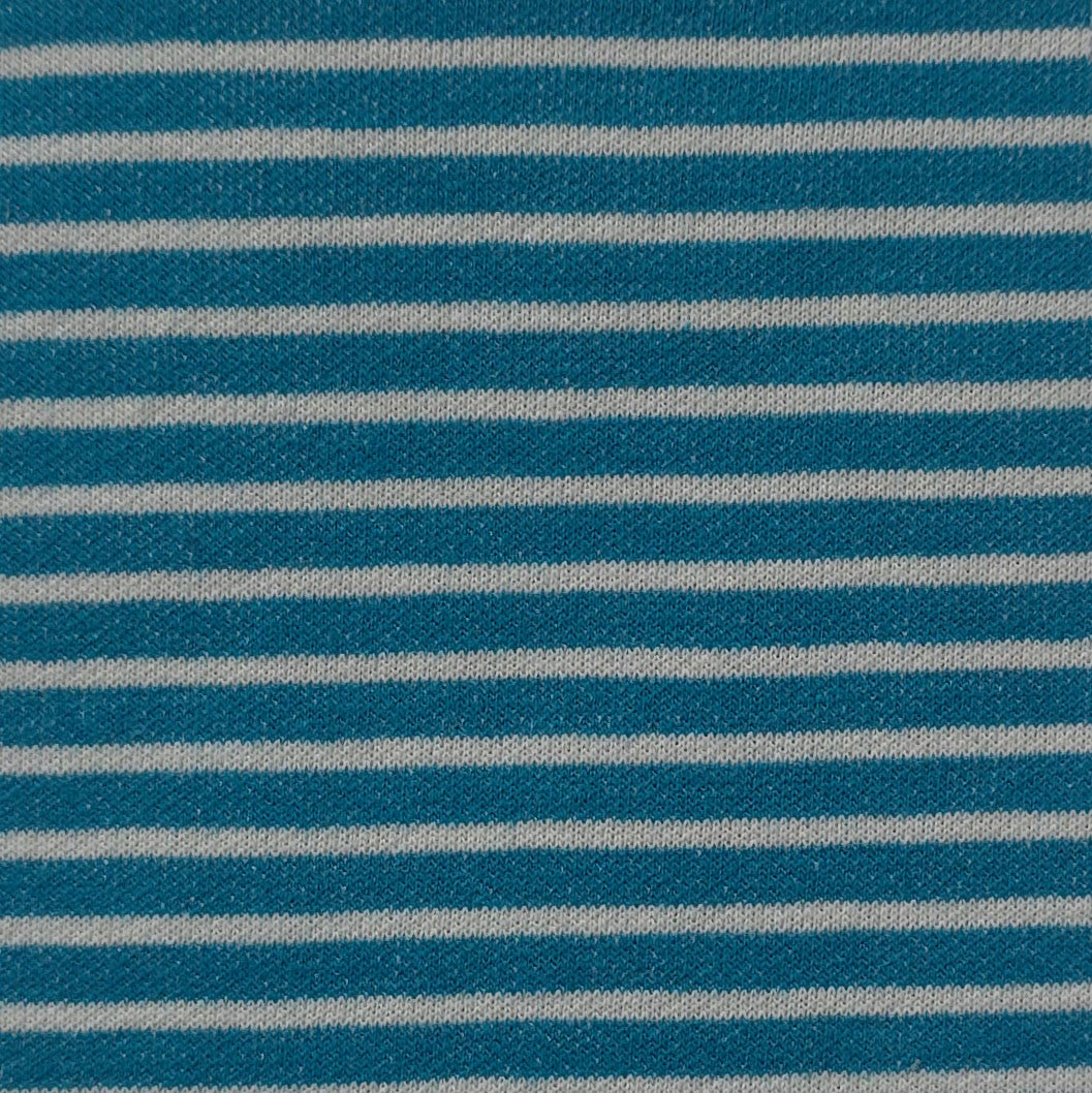 Organic Cotton Poly Double-Layer Stripe Jersey Knit