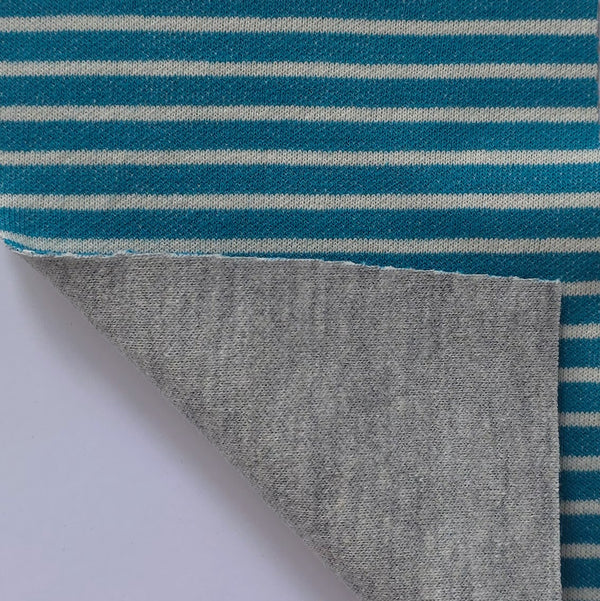 Organic Cotton Poly Double-Layer Stripe Jersey Knit