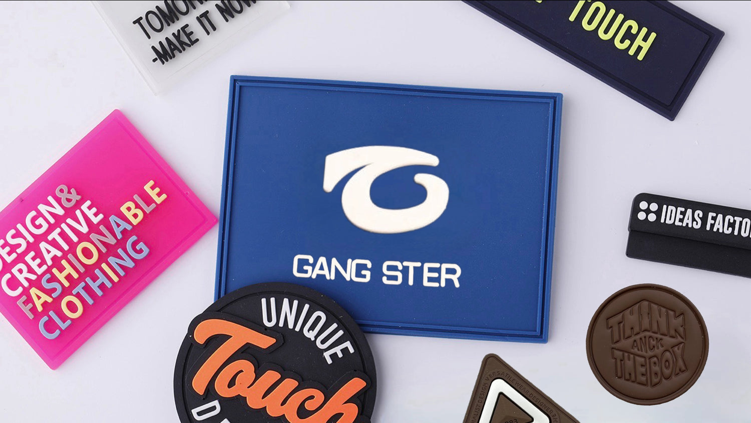 Premium custom 3D silicone and rubber branding patches for high-end clothing