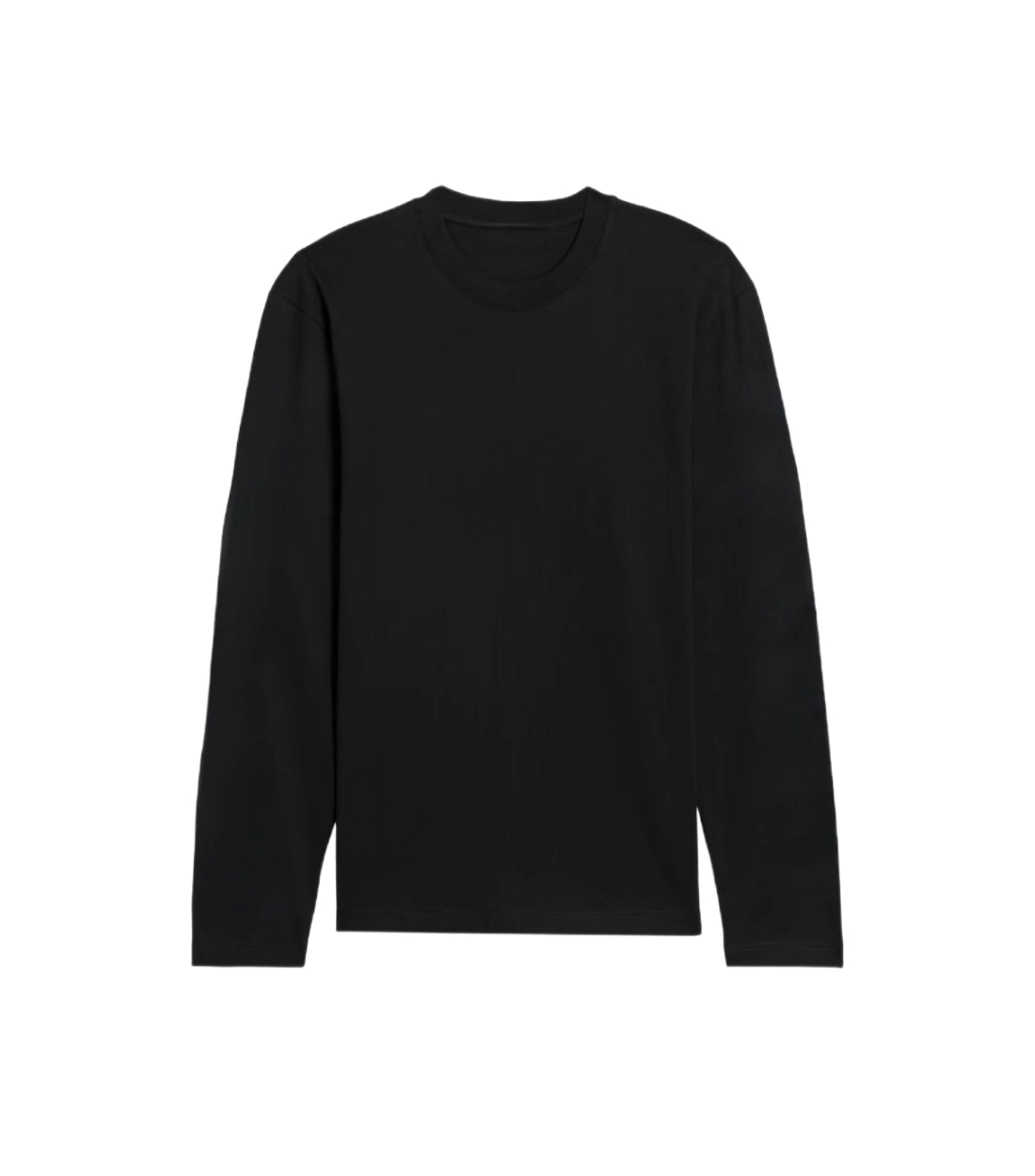 Custom premium long sleeve T-shirt sample with high-density rib cuffs and reinforced neck by Middleman Sourcing.