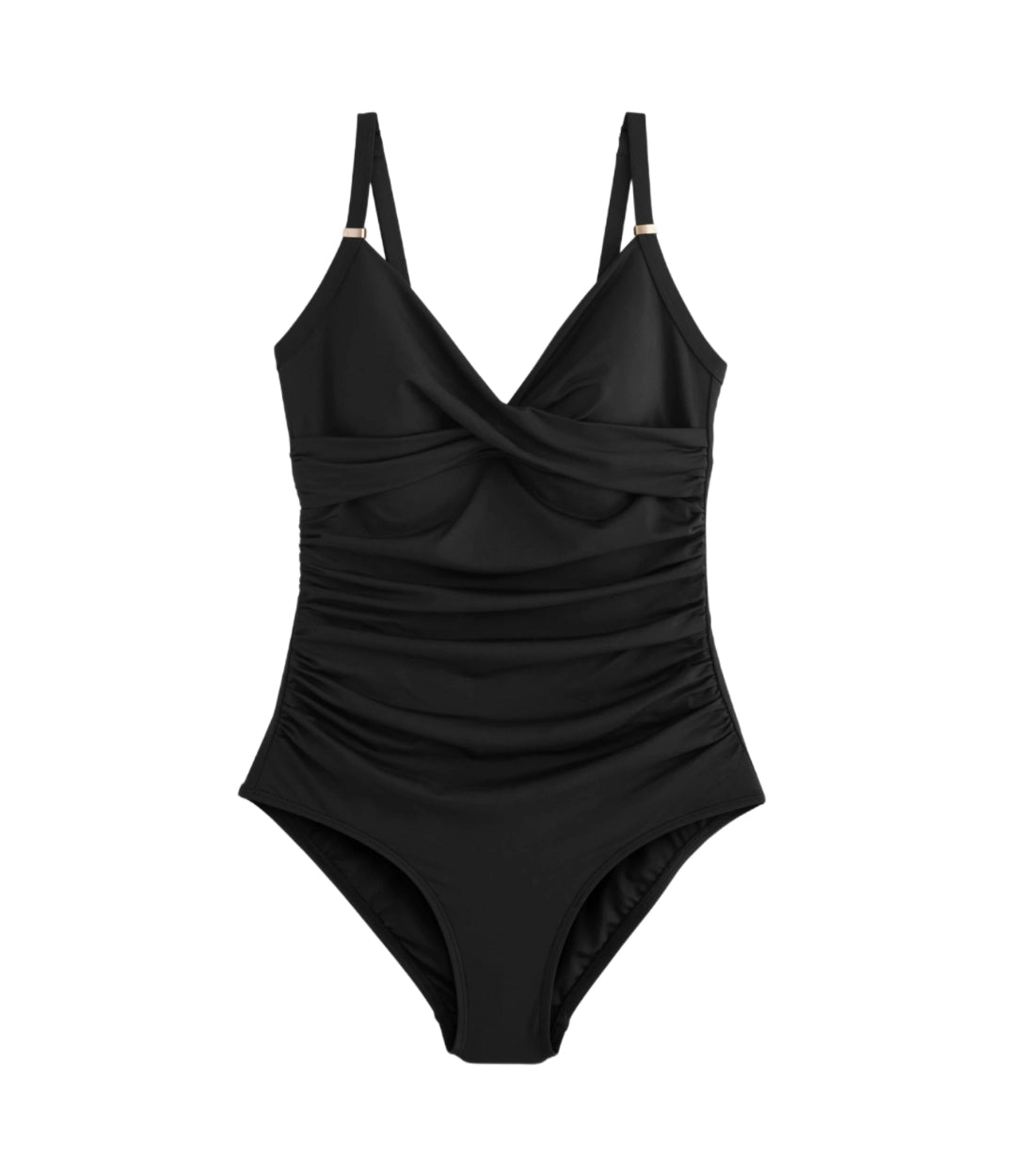 Custom one-piece swimsuit sample with double-lined recycled fabric and seamless finish by Middleman Sourcing.