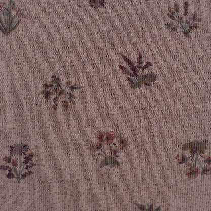 100% organic cotton 1x1 rib knit fabric with all-over print