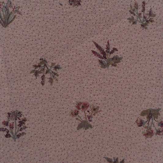 100% organic cotton 1x1 rib knit fabric with all-over print