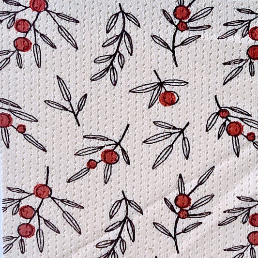 50% organic cotton 50% Lenzing Modal jacquard pointelle rib AOP knit fabric 240 GSM