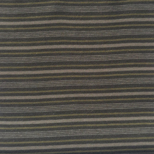 100% organic cotton 1x1 rib stripe fabric peached finish