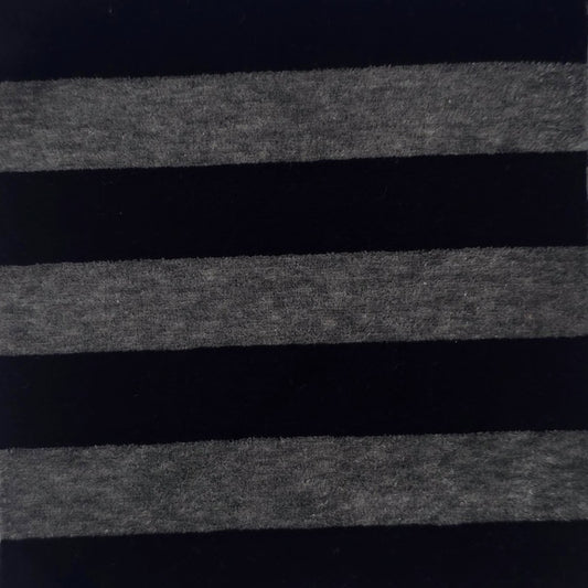 Organic cotton polyester yarn-dyed velour stripe knit fabric 280 GSM