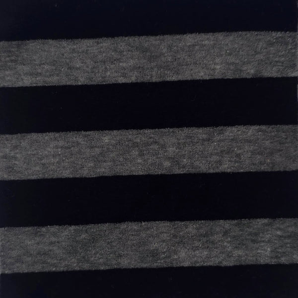 Organic Cotton Poly Yarn-Dyed Velour Stripe Knit