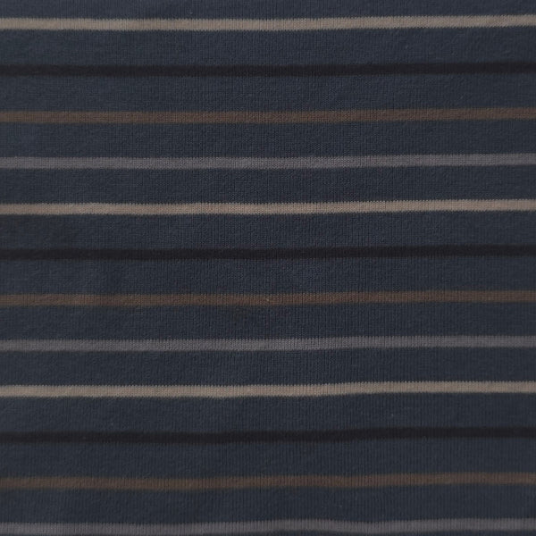 Yarn-Dyed Organic Cotton 1x1 Rib Stripe